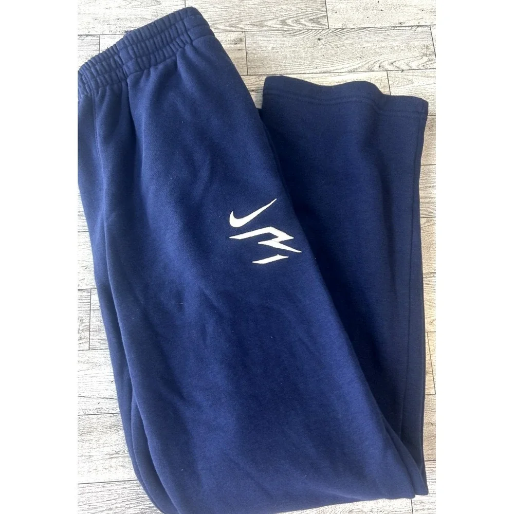 Nike 3 Brand Navy Blue Sweat Pants joggers Youth Boys Medium 10-12 Years
